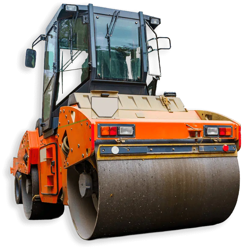rullo compressore arancione