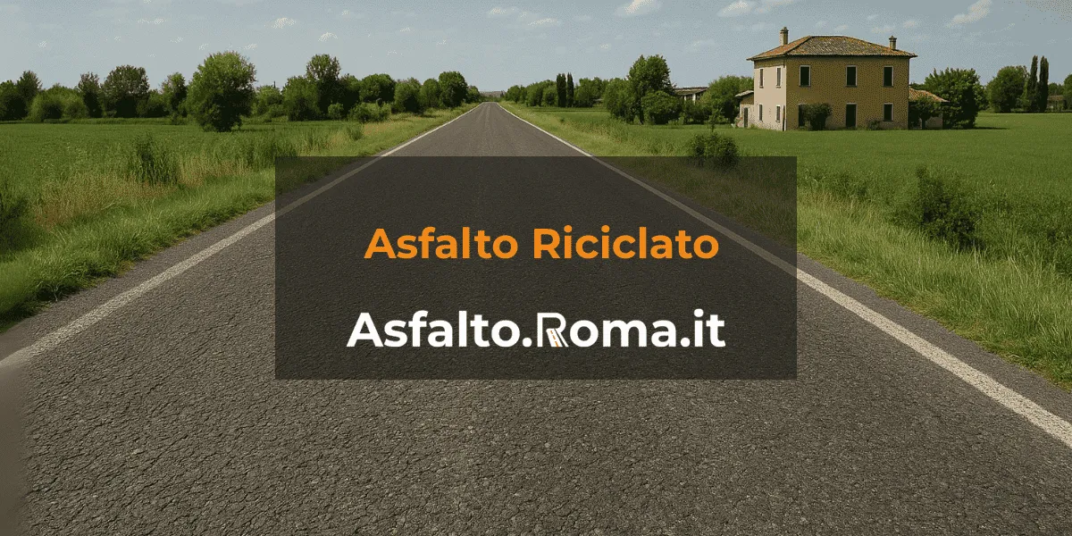 strada realizzata con asfalto riciclato