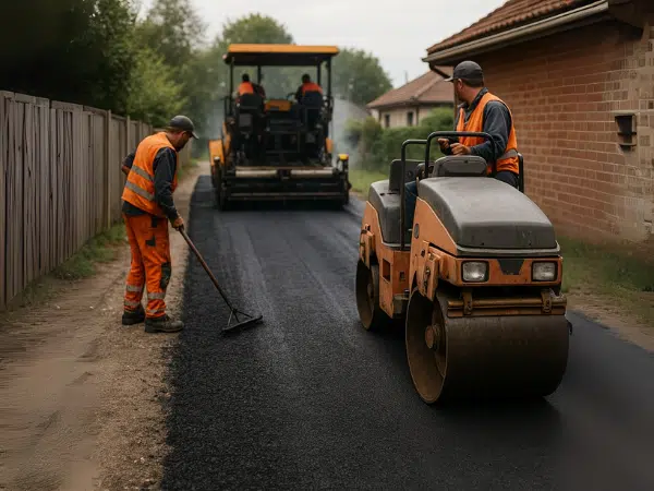 lavoro di asfalto strada privata